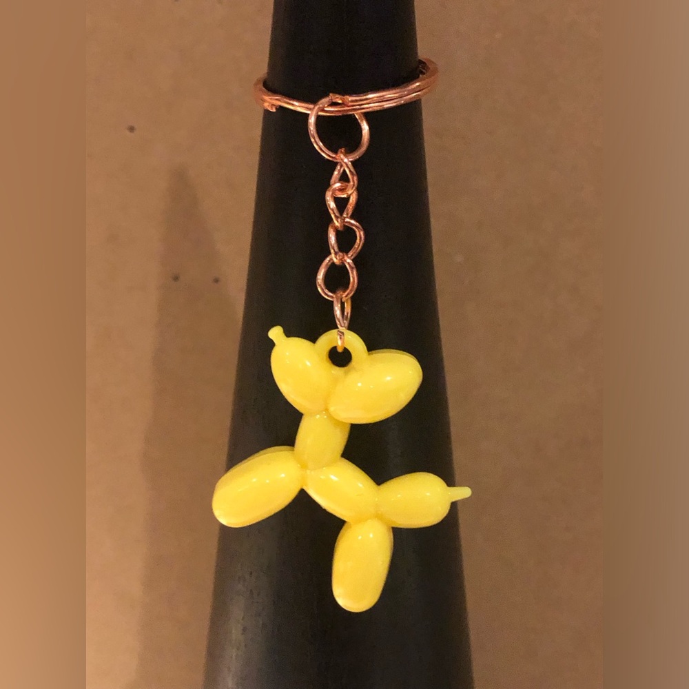 3/$20 Yellow Balloon Dog Keychain
